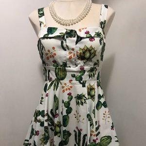ModCloth Pinup Cactus succulent dress